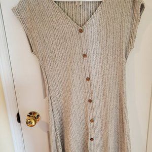 Beige/Grey Button Dress sz M